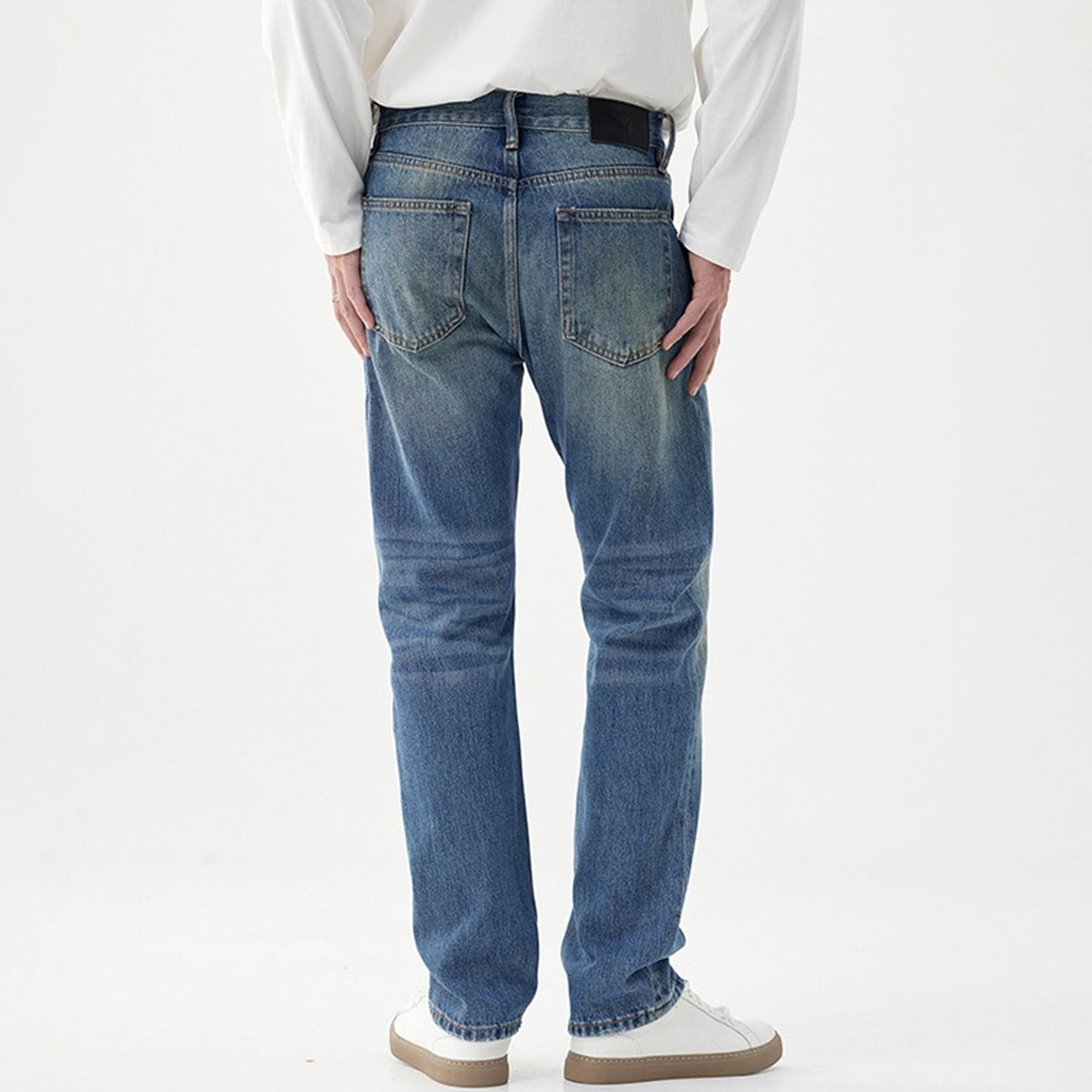 Jeans da uomo classici a gamba dritta Bootcut Slim Fit Vintage Denim Pant per gli uomini Regular Jeans a 5 tasche