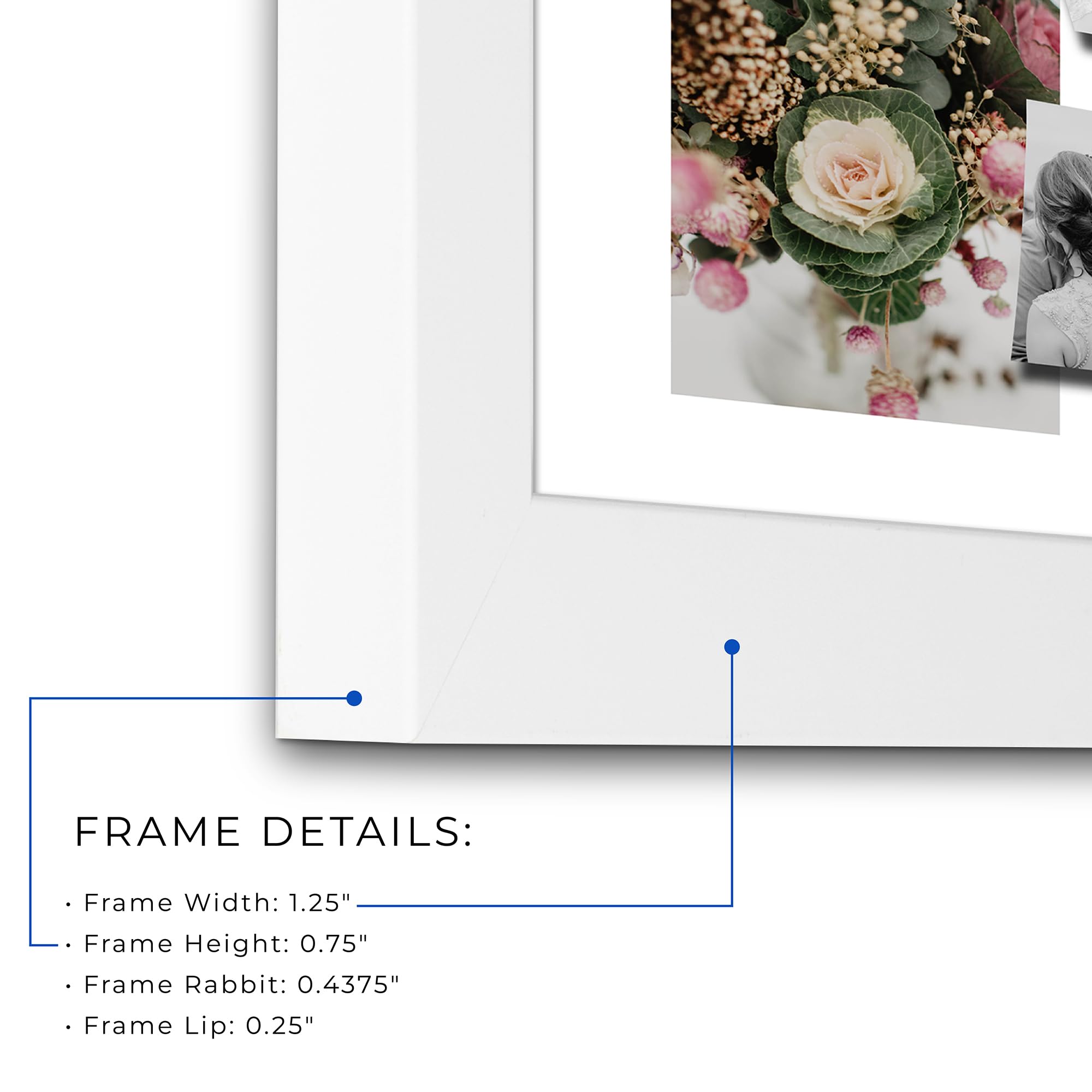 Amazon.co.jp: ArtToFrames 27.6x19.7インチ/70x50cm ホワイトフレーム