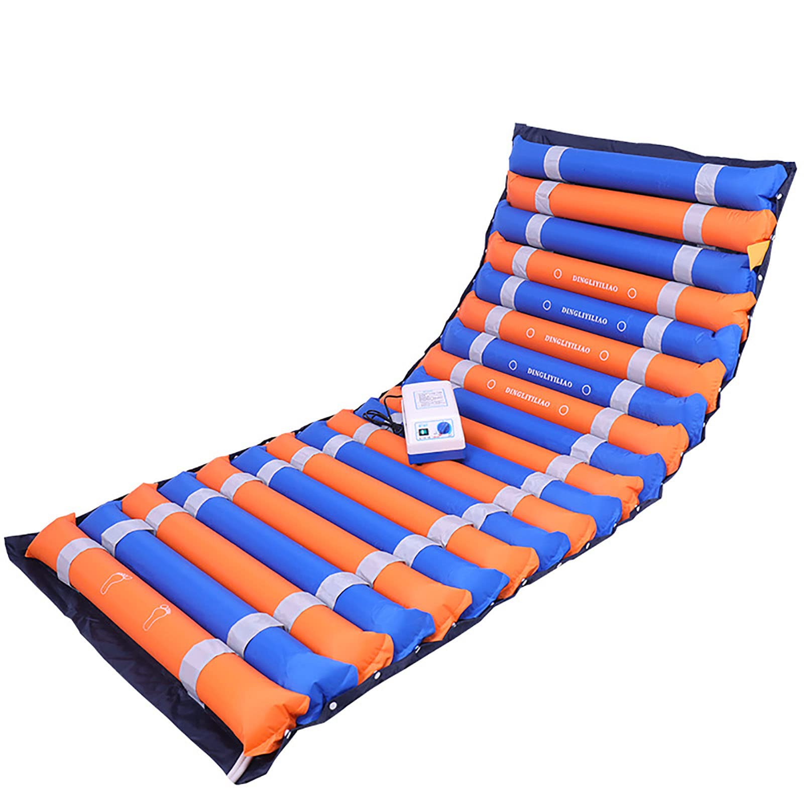 Cojín Colchón antiescaras de presión alterna con Bomba Cama Inflable Desmontable Impermeable y Transpirable El Aire se Adapta a una Cama de Hospital estándar