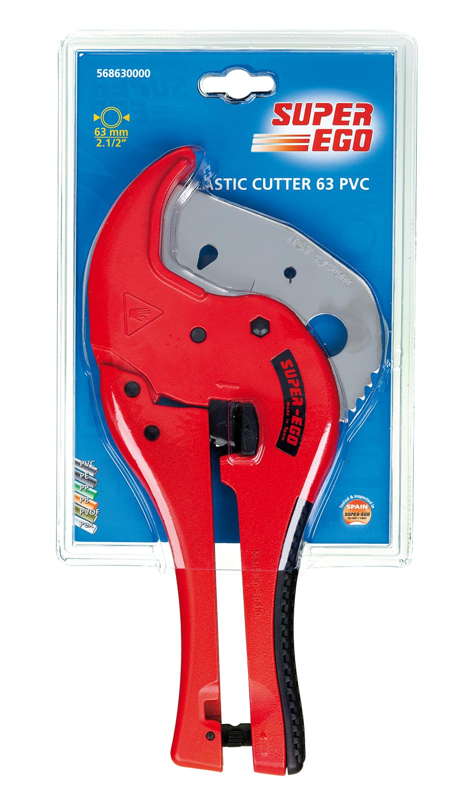 Super Ego 568630000 Tijera plastico 63 mm Blister Sego, Arándano