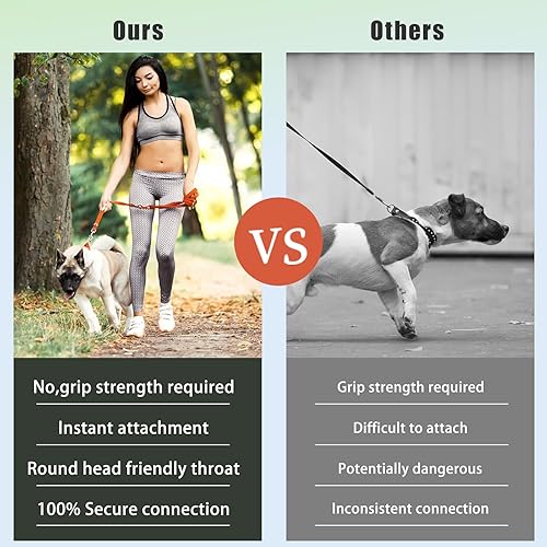 Miniatura 5 de Collar de entrenamiento de perro de acero inoxidable ajustable para perros con anillo giratorio de 0.866 x 0.118 in (tamaño del cuello hasta 18