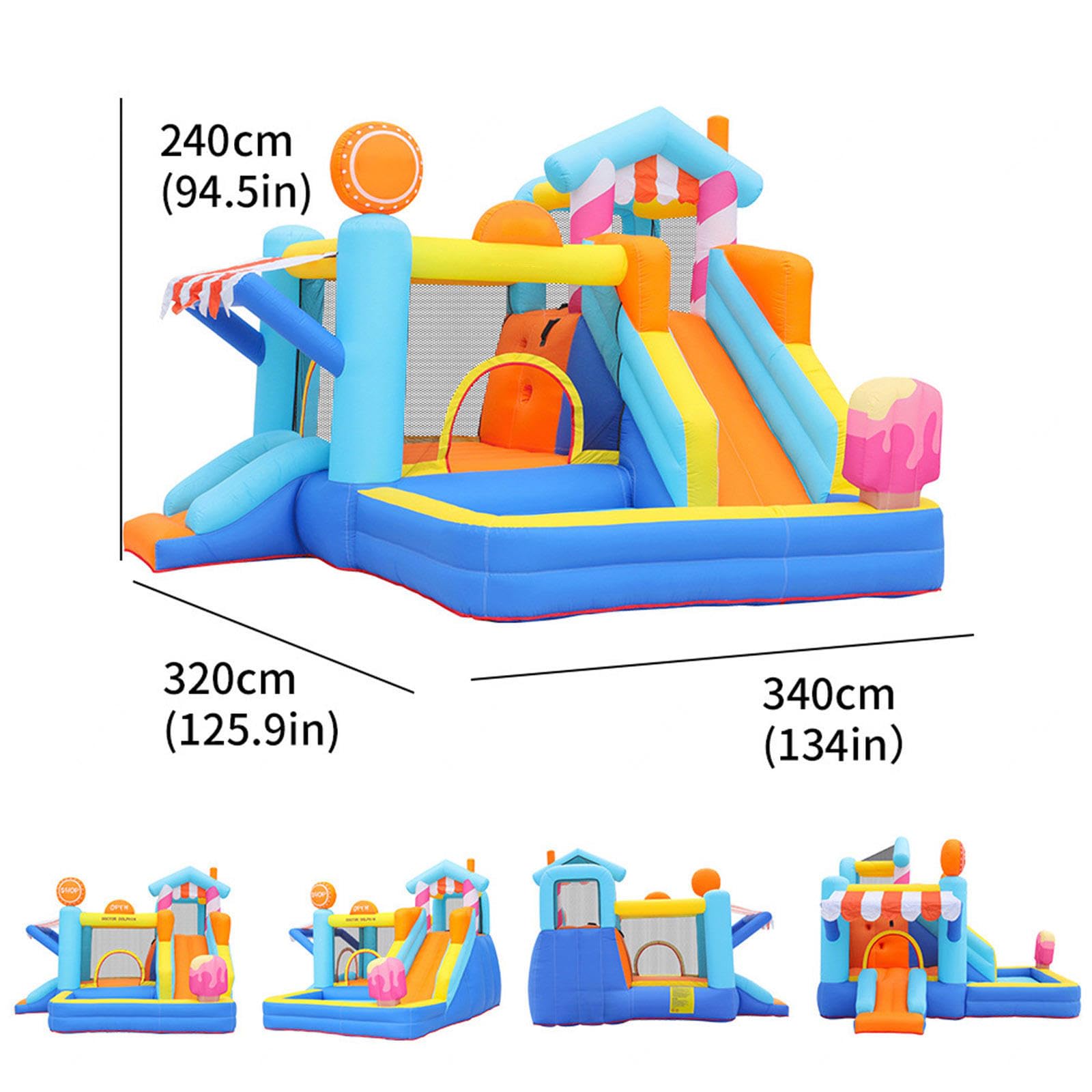 Amazon | Eijooahz-ZJ プール 滑り台 送風機付き340 × 320