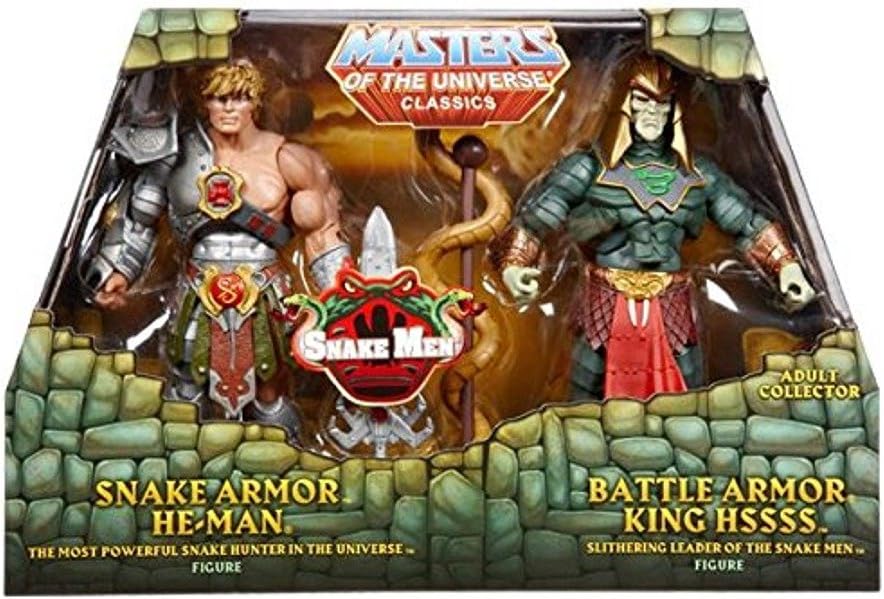 Masters of the Universe Classics Snake Men Snake He-Man & Battle Armor King Hsss Action Figure 2-Pack