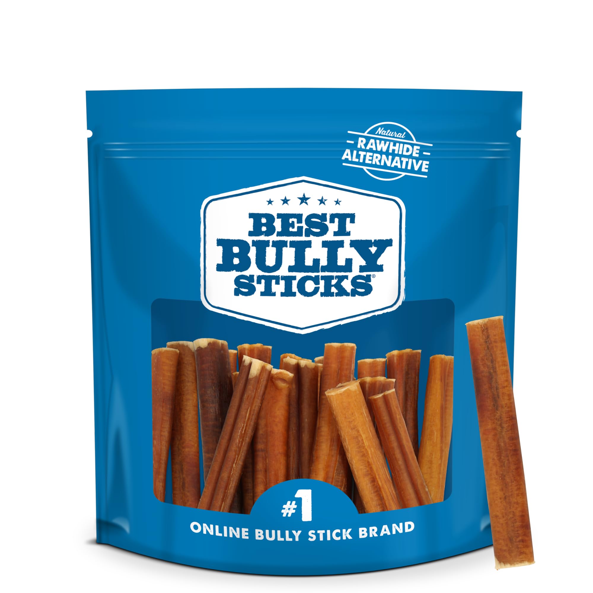 Best Bully Sticks 4 Inch Bully Sticks - 16 oz (Pack of 1) - 100% Natural Grass-Fed, Grain and Rawhide Free, Ideal for Small or Young Canines