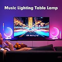 Vista 6 de Reloj despertador con lámpara de luna mágica, bonita luz RGB que cambia de color, modo de escena y modo de música, lámpara nocturna perfecta