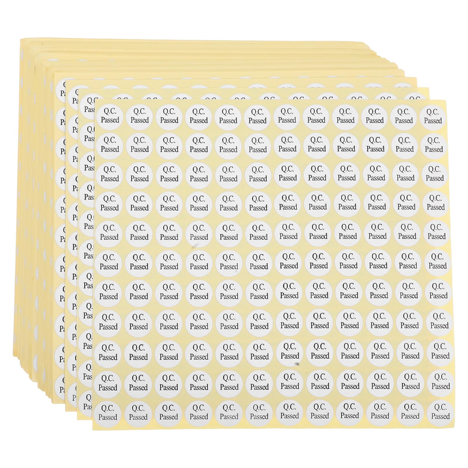 WOONEKY 150fogli Etichette Rondi Autoadesive Etichette Adesive Per Ispezione Adesivi Controllo Qualità Superato Bianche Adesivi Per Marcatura Qualità Per e Gestione Del Magazzino