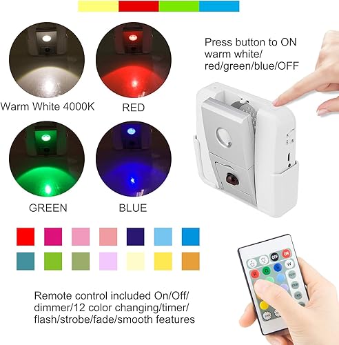 Focos LED para interiores, foco recargable con control remoto, luces de acento inalámbricas, 100 lúmenes, 12 luces de arte regulables que cambian de
