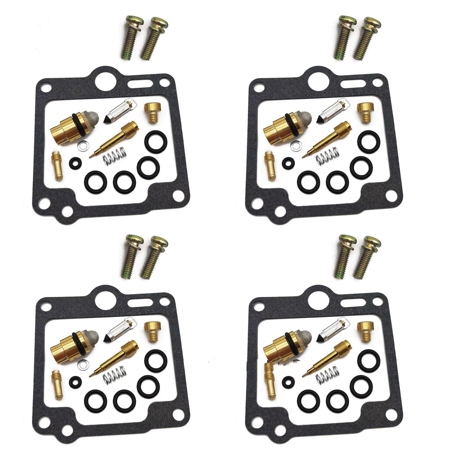 Kit Carburador Repuesto Compatible Con Yamaha Para XJ900F 58L 1986 1987 1988 1989 1990 Kit Reconstrucción Carburador Motocicleta Aguja Flotador Diafragma Vacío Sello(D 4sets)