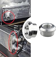 Vista 2 de 2 piezas de aluminio 1/4 NPT hembra soldable en tapón, 1/4" NPT accesorio de tanque de combustible soldable, Natural