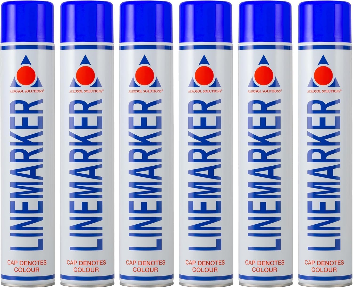 Line Marker, Grass and Road Spray Paint, Blue, 750 ml (Pack of 6)