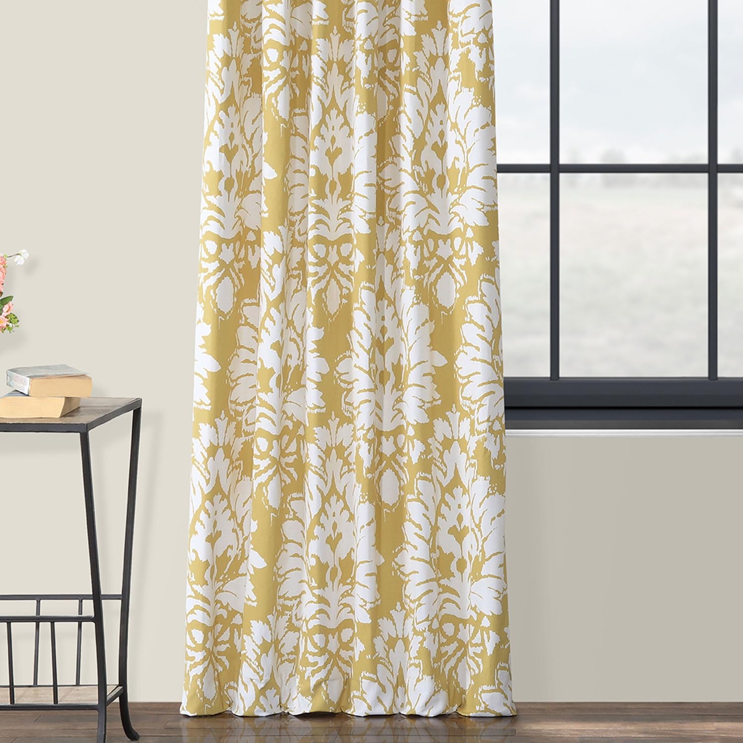 Lacuna Sun Yellow Cotton Room Darkening Curtain Panel