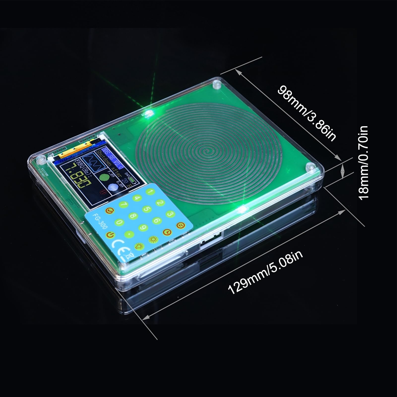 FG-300 DDS Signal Generator 0.001H/z-200KH/z 1.8 inch color screen signal generator Sine wave, square wave, sawtooth wave, etc.(Battery)