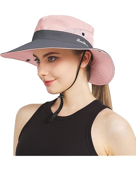 NPJY Sun Hats for Women Men 3” Wide Brim UPF 50+ Fishing Beach Bucket Hats