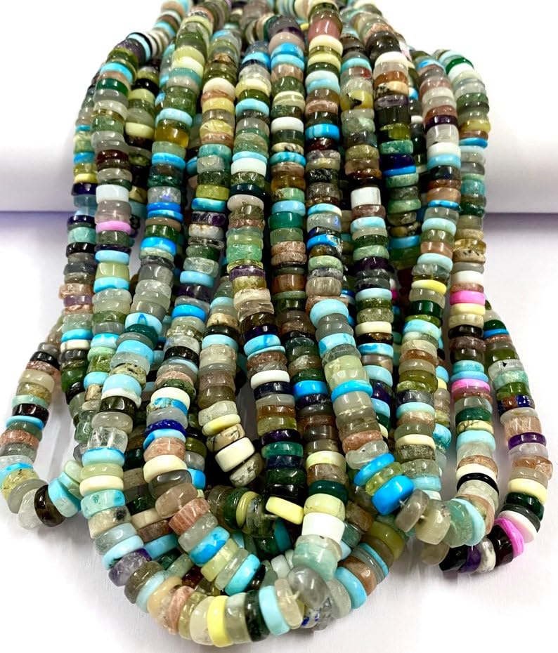 Perles en pierre précieuse naturelle 7x8mm de haute qualité pour la joaillerie fine fait main