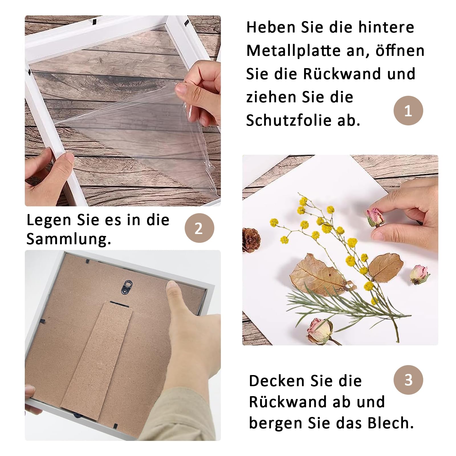 Cornice 3D Profonda ANNTIM 22.5x22.5cm - Vetro Per Oggetti, Foto E Souvenir - Foto 8