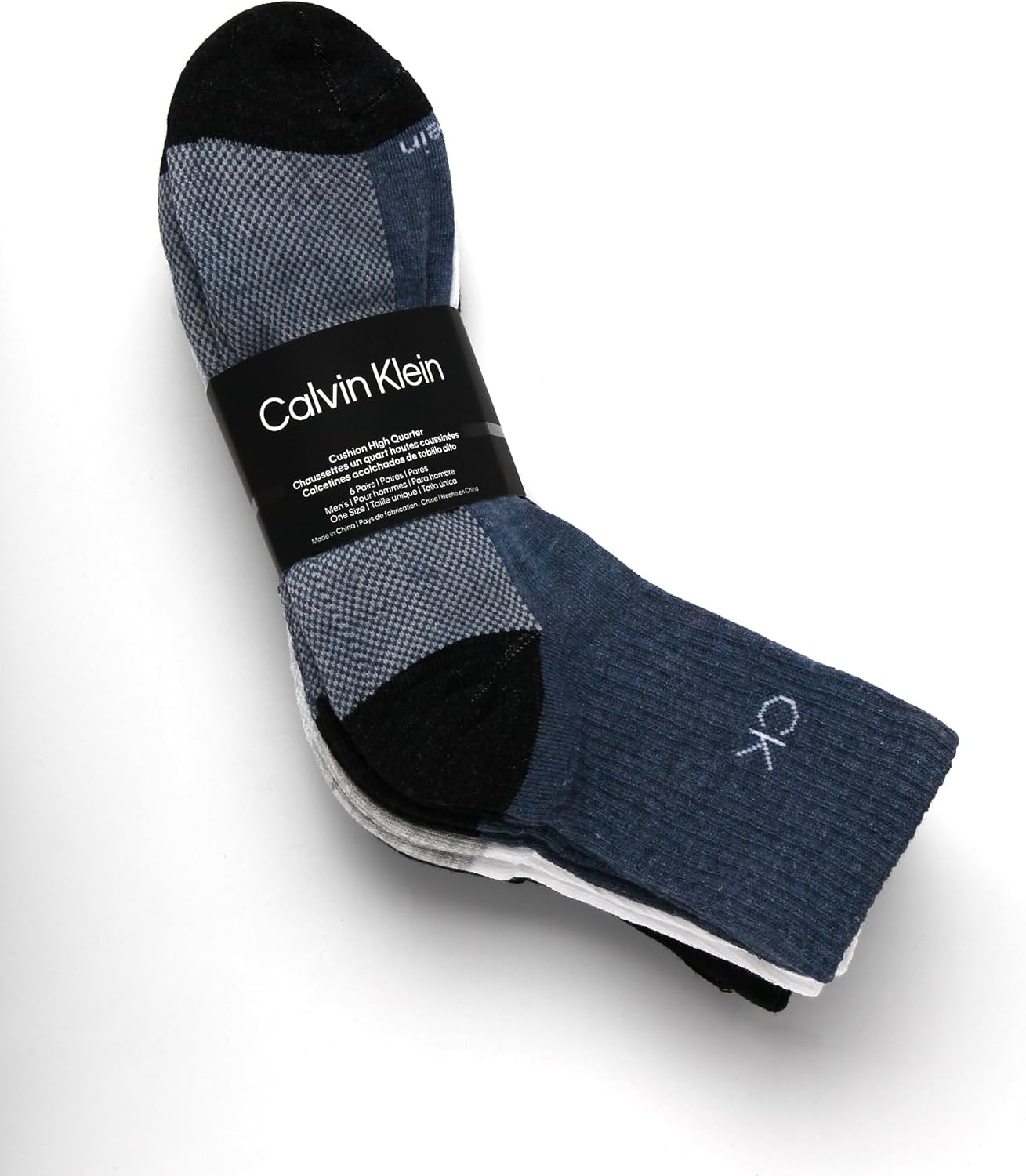 Calvin Klein Mens Quarter Socks - 6 Pack Performance Cushioned High Quarter Cut Athletic Socks for Men With Arch Support - Image 2