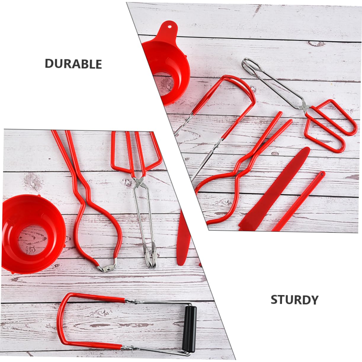 Mikinona Kit per Inscatolamento Imbuto per Inscatolamento Chiave per Barattoli Sollevatore per Coperchi Set Accessori per Conservazione Alimentare Realizzato in Materiali Resistenti e