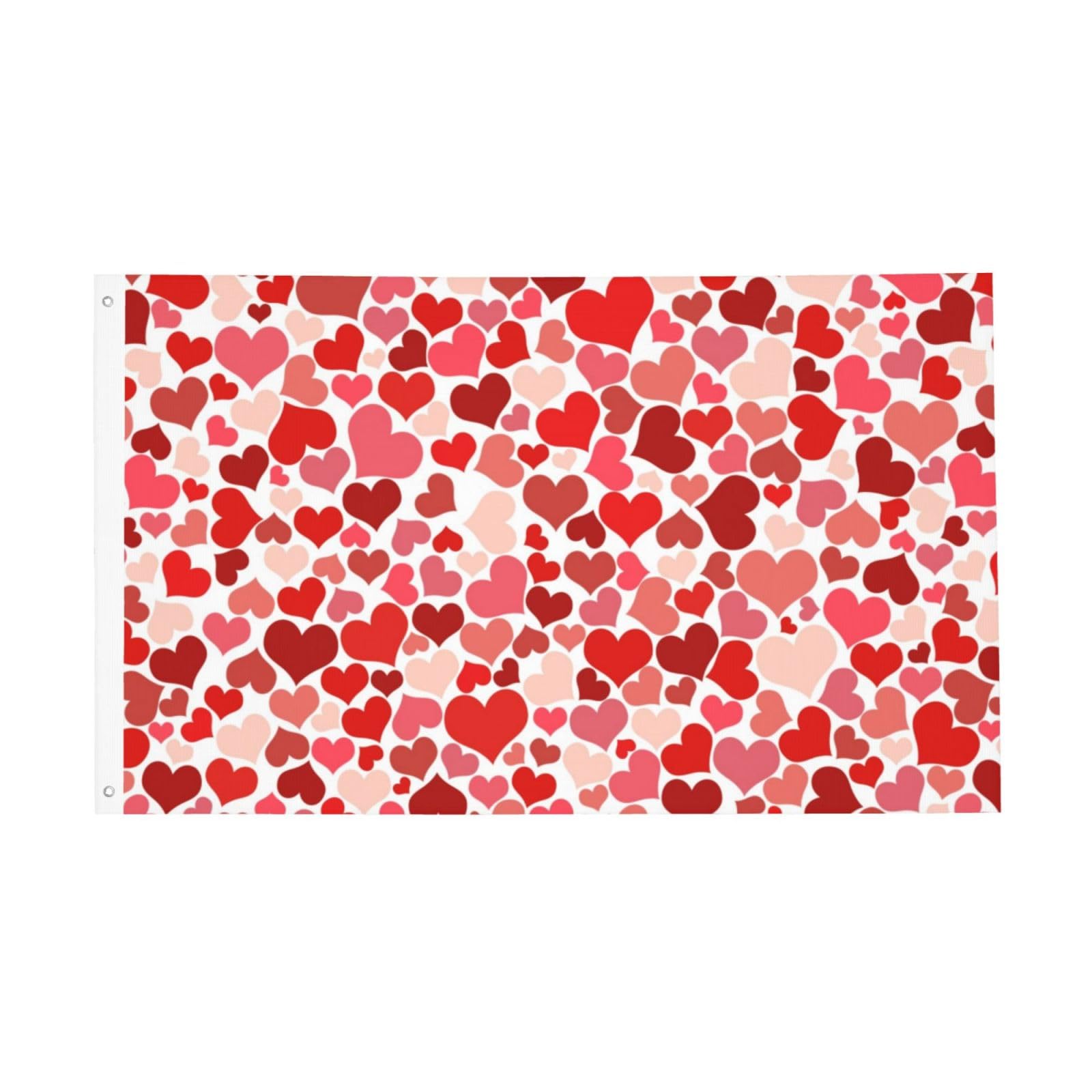 Fiokroo Valentine'S Day Love Hearts Flag 3x5 Ft Outdoor Polyester Garden Flag Double Sided Banner For Yard Lawn Porch Balcony Home Decorations — image 1