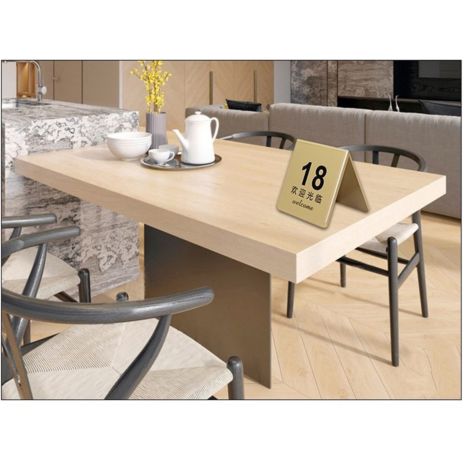 Tablica Rejestracyjna Na Stół, Plastikowa Tablica Z Numerem Lokalu W Restauracji Abs, Odpowiednia Do Dekoracji Ślubnych, Imprezowych, Imprezowych Lub Cateringowych, 80X80Mm (45311)