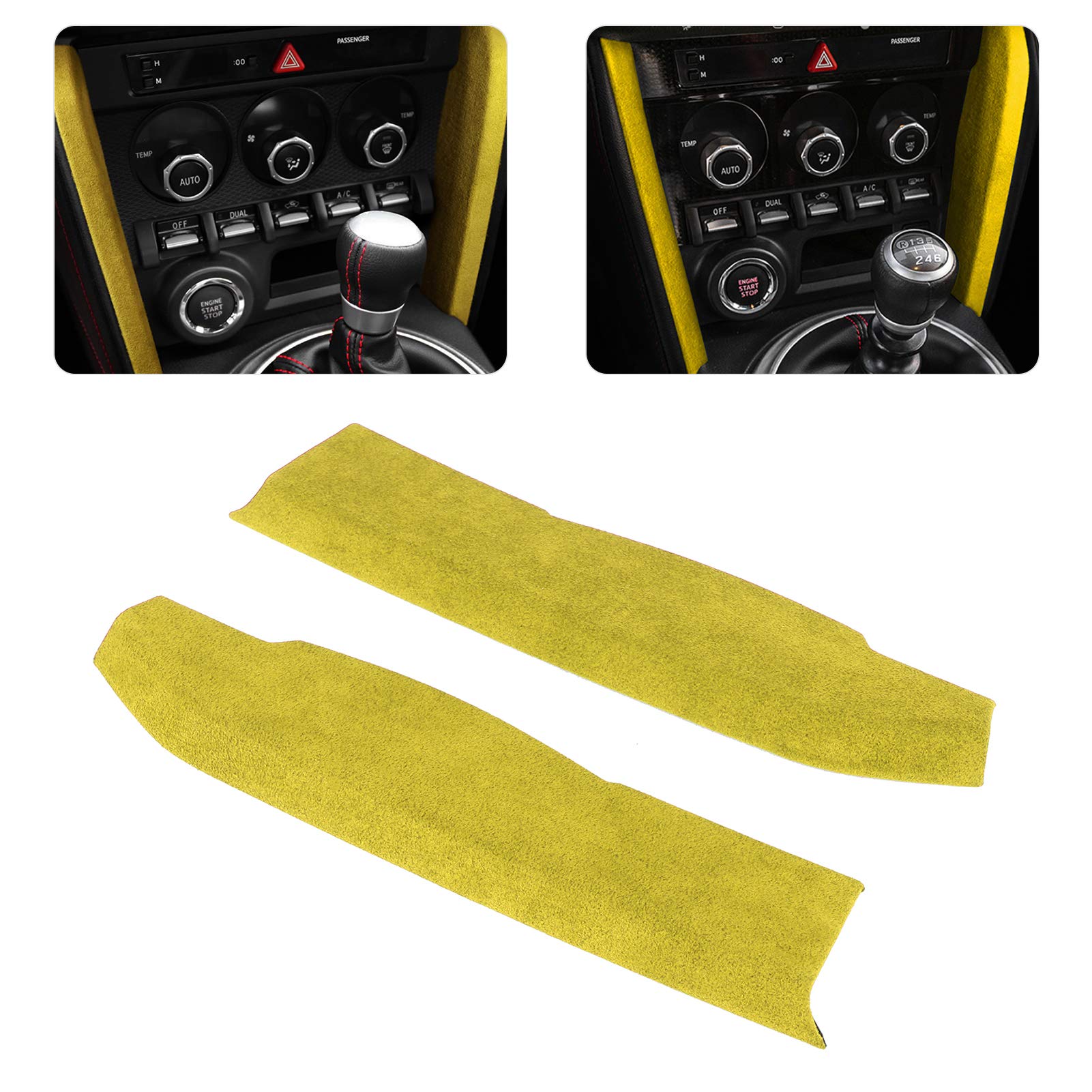 Strisce Decorative in Suede per Consolle Centrale 2mm 2 Pezzi Compatibili 2013-2020 Protezione Interni Auto Adesivi Auto