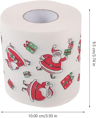 Miniatura 2 de Ciieeo 5 rollos de papel higiénico de Navidad para decoración de árbol de Navidad y Papá Noel para suministros de fiesta, decoración de baño