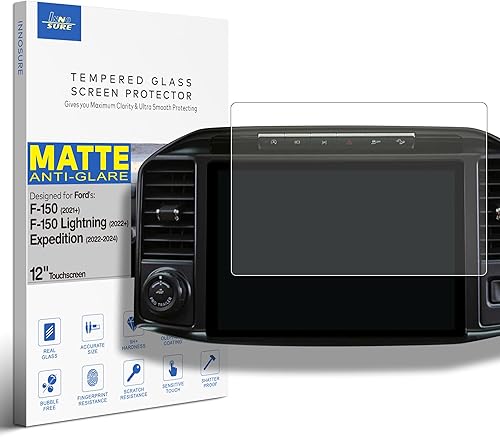 Antideslumbrante Protector de pantalla de vidrio templado para Ford F-150 (2021-2025), F-150 Lightning (2022-2025), Expedition (2022-2024) Navigator