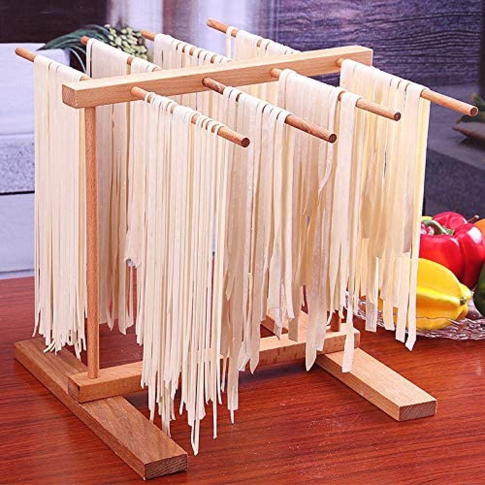Secadores De Pasta De Fideos De Espagueti Plegables De 8 Filas Estante De Pasta Ajustable para Secar Su Hogar De Pasta Fresca