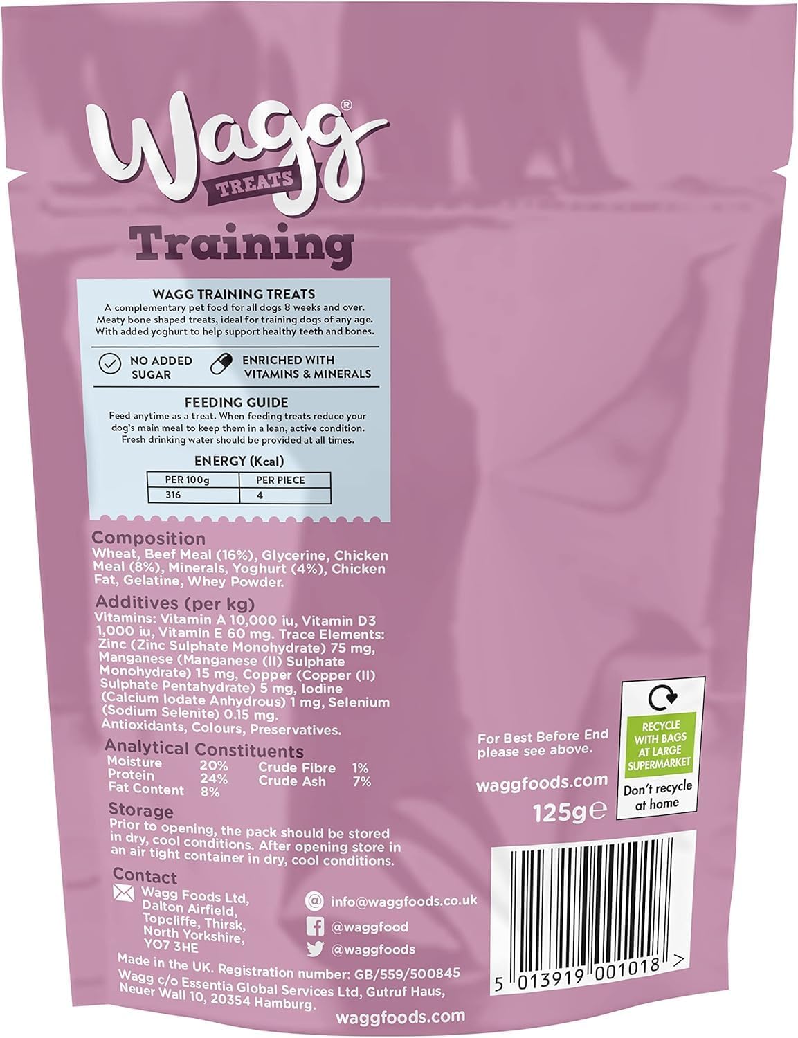 Wagg Training Treats 125 g (Pack of 7)