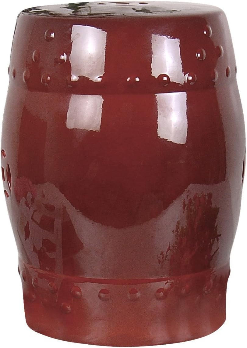 A&B Home Garden Stool, Burgandy