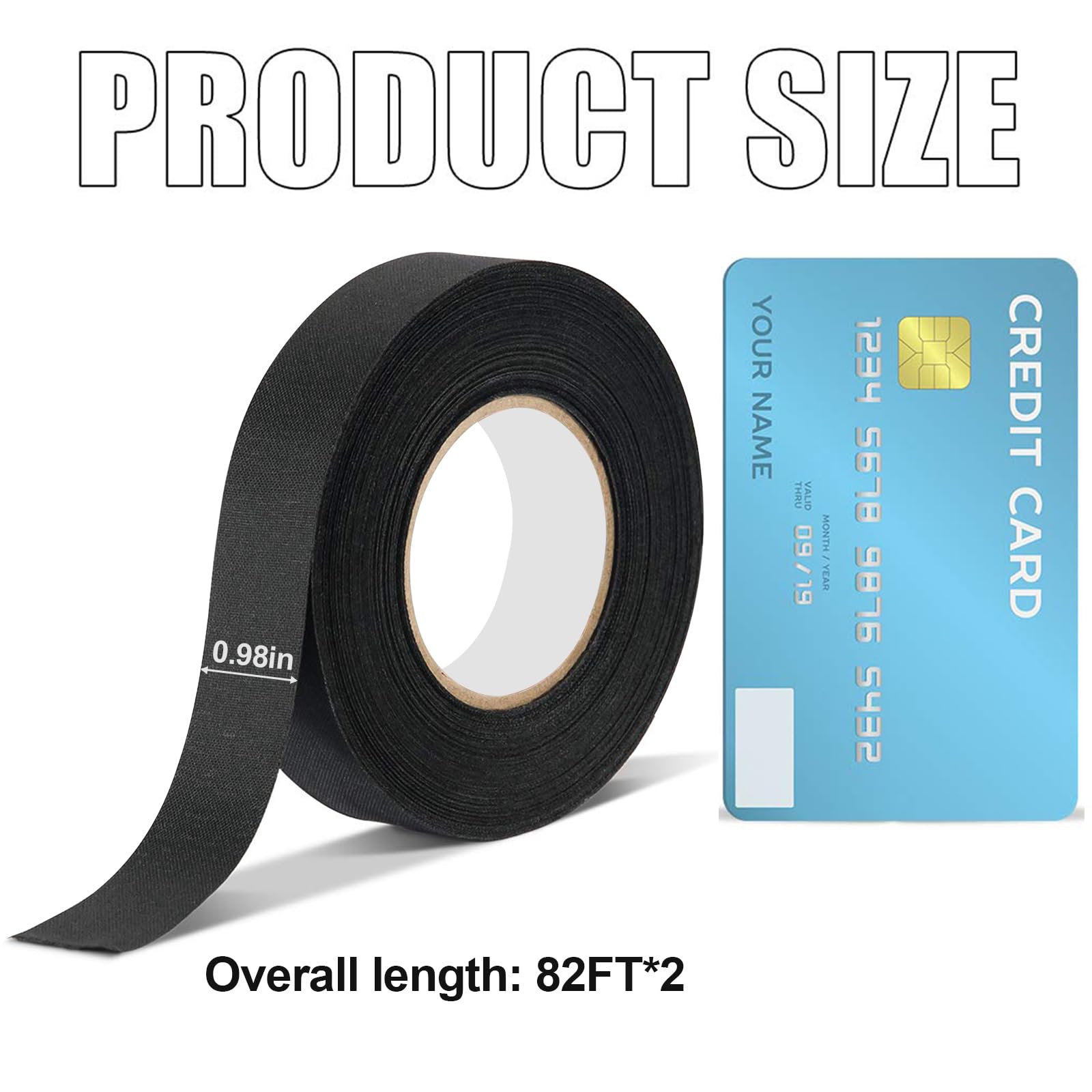 2 Pièces Grip Tape, Noir Ruban Adhésif Anti-Dérapant, 25M x 25MM Ruban de Bâton de Hockey, Ruban de Raquette pour Badminton, Ping-Pong, Golf, Squash, Tennis et Canne à Pêche