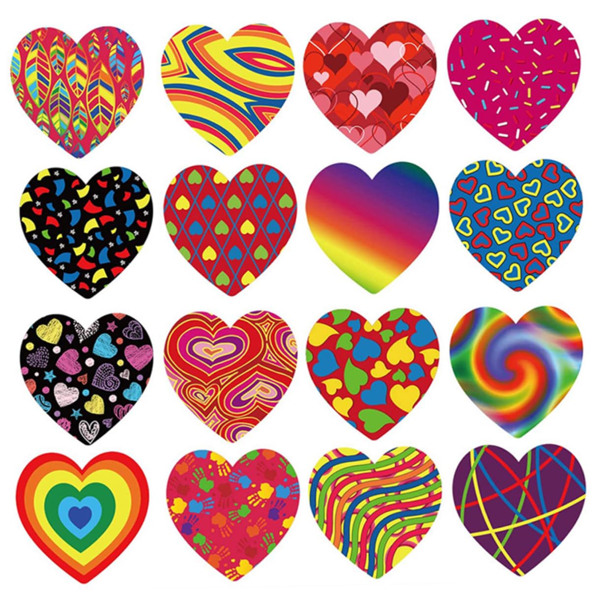 MAGICLULU 3sets Etichette Adesive Forma Di Cuore Per Decorazioni Di Matrimonio e Rosso Blu Per Gadget e Regali Per Invitati