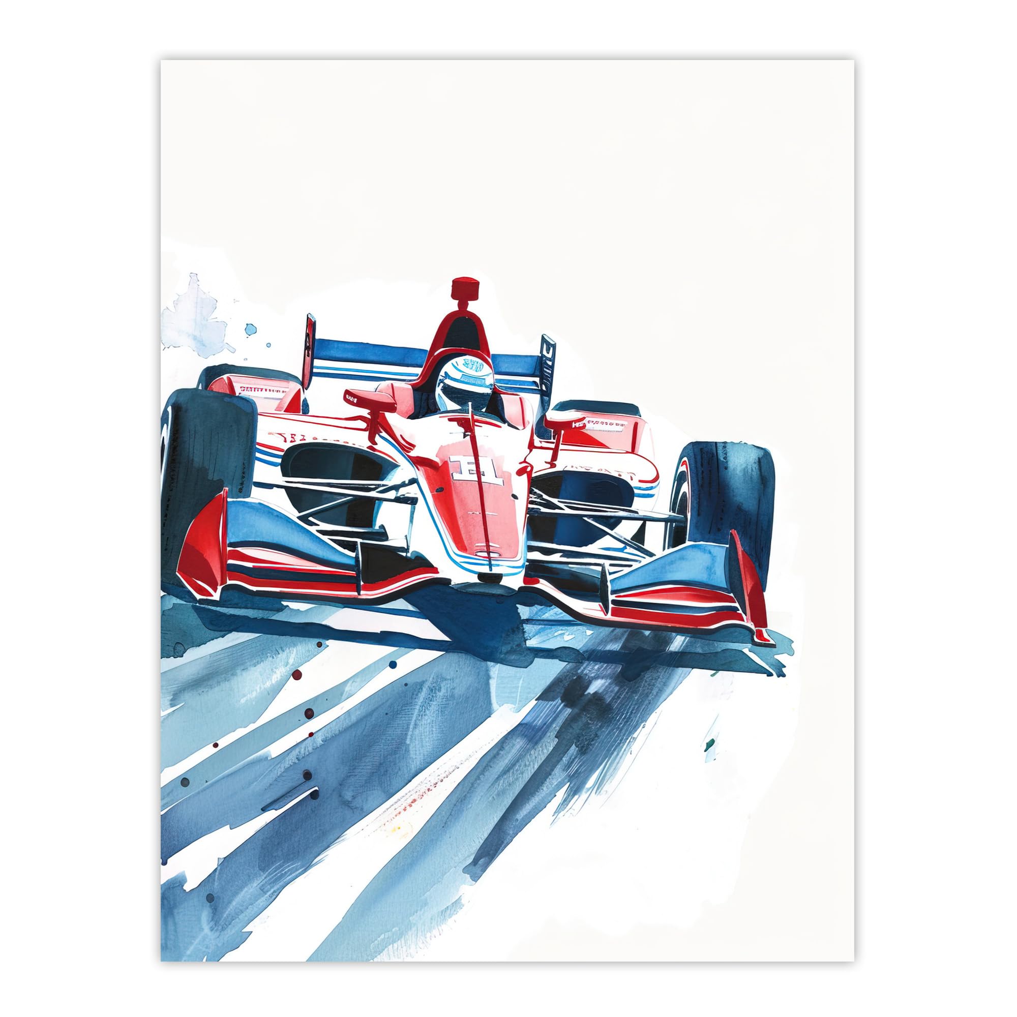 Artery8 Sport Red Race Car Motorsport Racing Man Cave Large Wall Art Poster Print Thick Paper 18X24 Inch