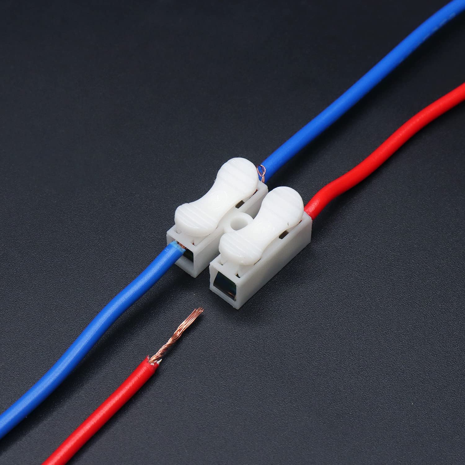 Electronic Spices 10pcs Cable Connectors 2 Pins Electrical Push Type Cable Connectors Quick Splice Lock Wire 220V 10A-image-12