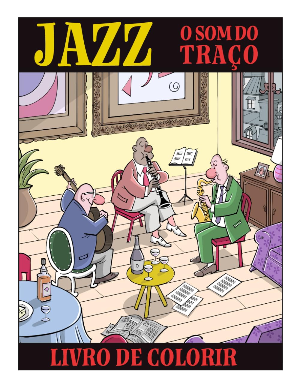 Jazz, O Som do Traço: Um livro de colorir que une música e desenho: o jazz traduzido em traços, ritmo e liberdade criativa.