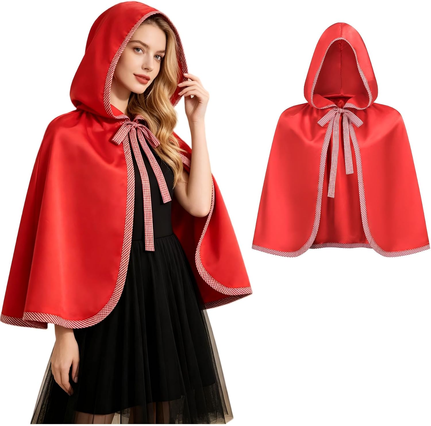 Adult Short Little Red Riding Hood Cape for Women
