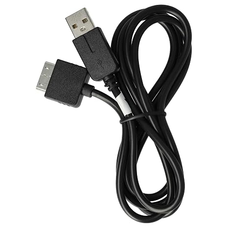 vhbw USB Cable compatible with Sony Playstation Portable Go PSP-N1000, PSP-N1001, PSP-N1002 Games Console - 2in1 Data Cable/Charger 1.2m Long