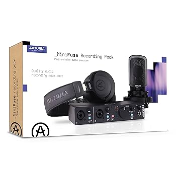 Amazon.com: Arturia MiniFuse 2 Recording Pack - Black