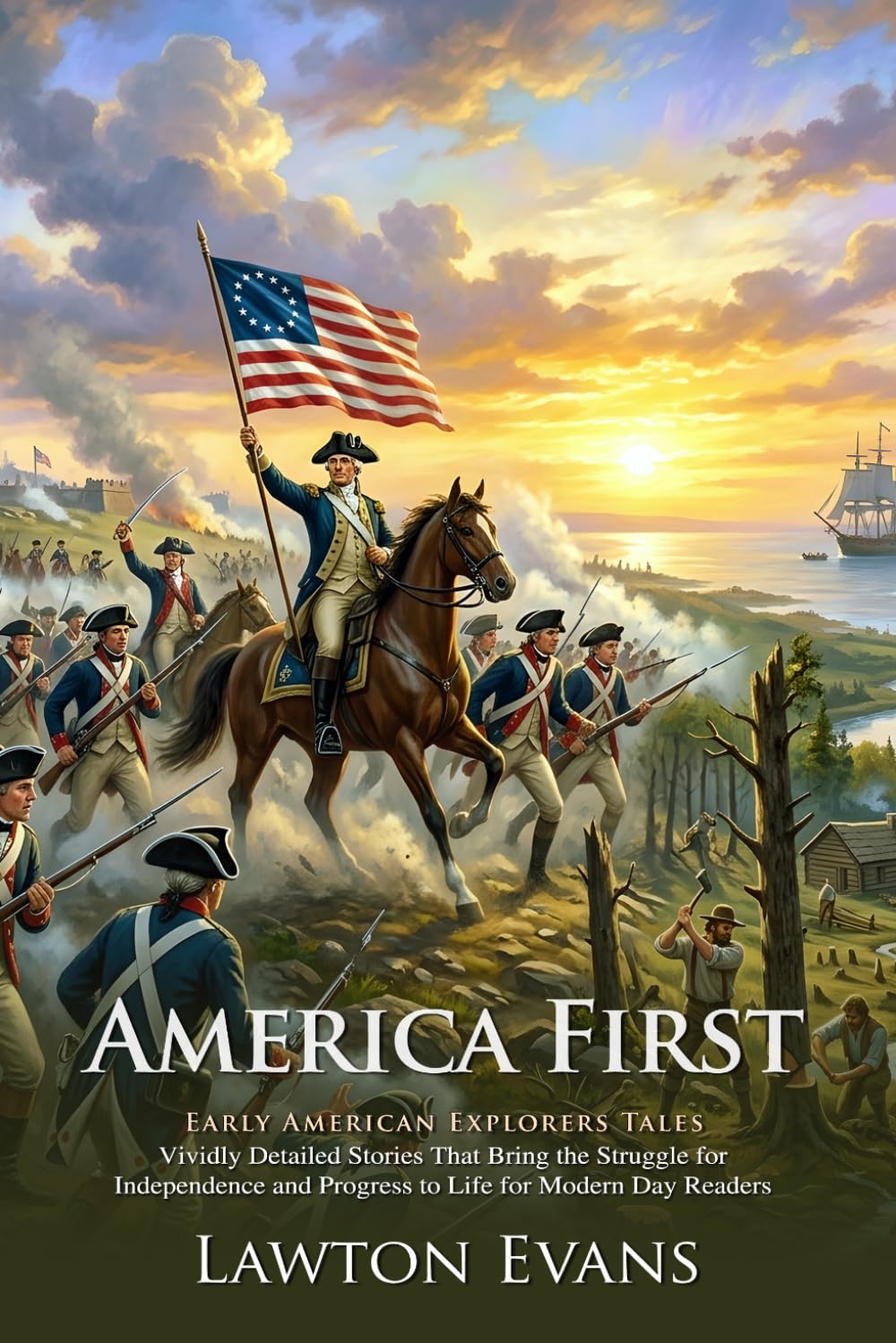 America First: 100 Heroic Stories of American History and Spirit: Courageous Feats of Early Settlers - Illustrated with Biography and Commentary
