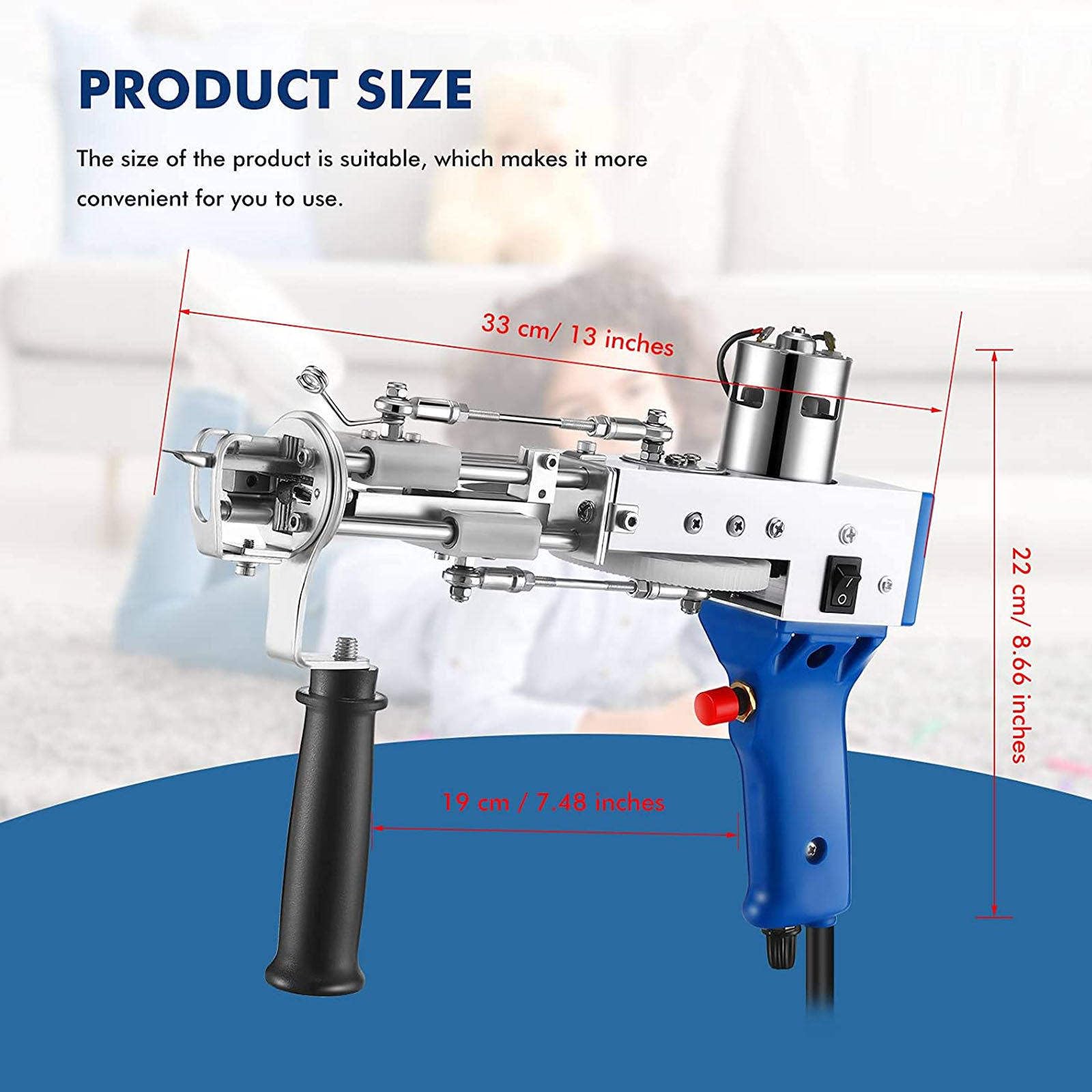 Pistola Per Tufting OXFUZZ 2 In 1 - Per Tappeti A Pelo Corto E Ad Anello, Con Accessori - Foto 13