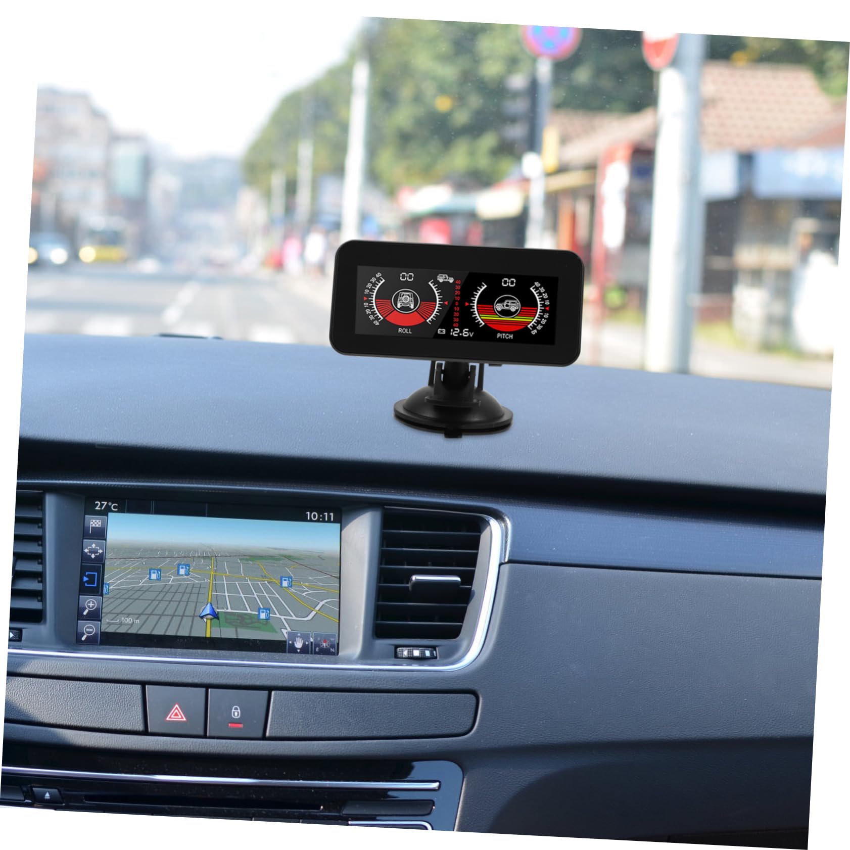 PartyKindom Medidor De Inclinación Para Coche Medidor De Equilibrio Automático Digital Accesorio De Monitor De Vehículo Para Carretera y Diario