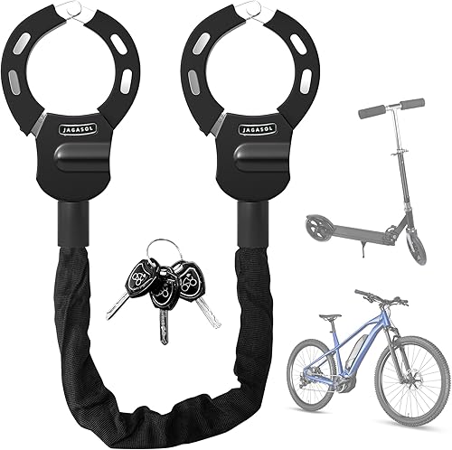 Cerradura de scooter eléctrico, cerradura de cadena antirrobo de alta resistencia con llave, accesorios para bicicleta, bicicleta eléctrica,