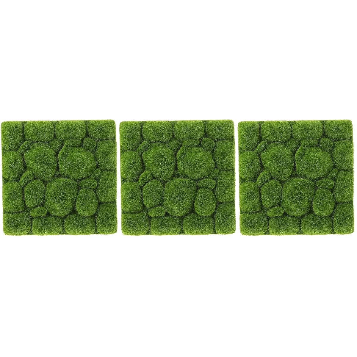 EXCEART 3 Stücke Moosplatte Deko Moos Wanddeko Panele Deko Lebende Mooswand Pflanzenbild Moos Wandbild 3D Künstliche Moosbild für Wohnzimmer Büro Aquarium Garten Hochzeit Wanddeko 30x30cm