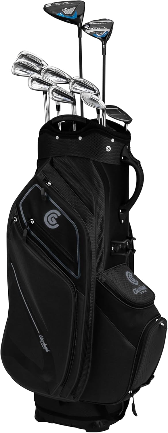 2024 Cleveland Launcher Max XL Full Set RH 10 Clubs + 1 Cart Bag Black