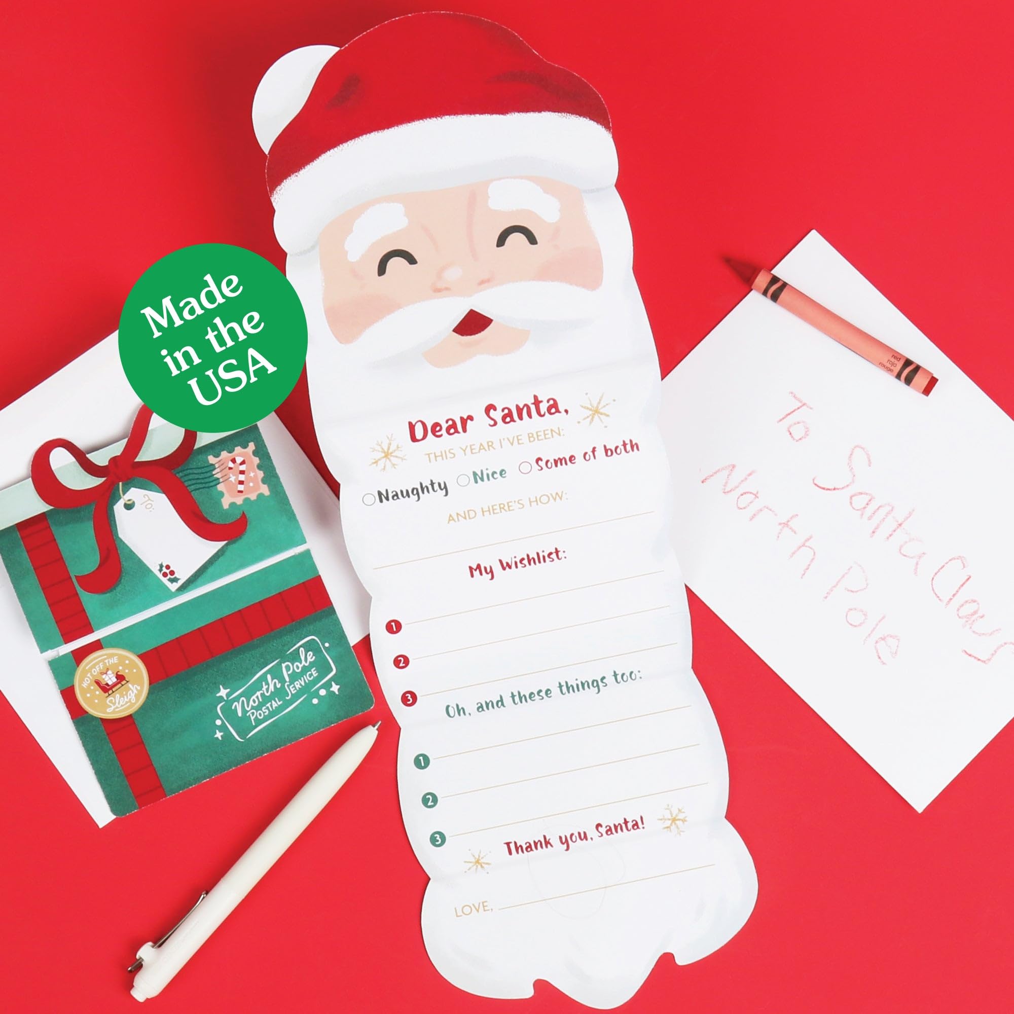 Amazon.com: Big Dot of Happiness Letters to Santa Kit, Skin Tone 1