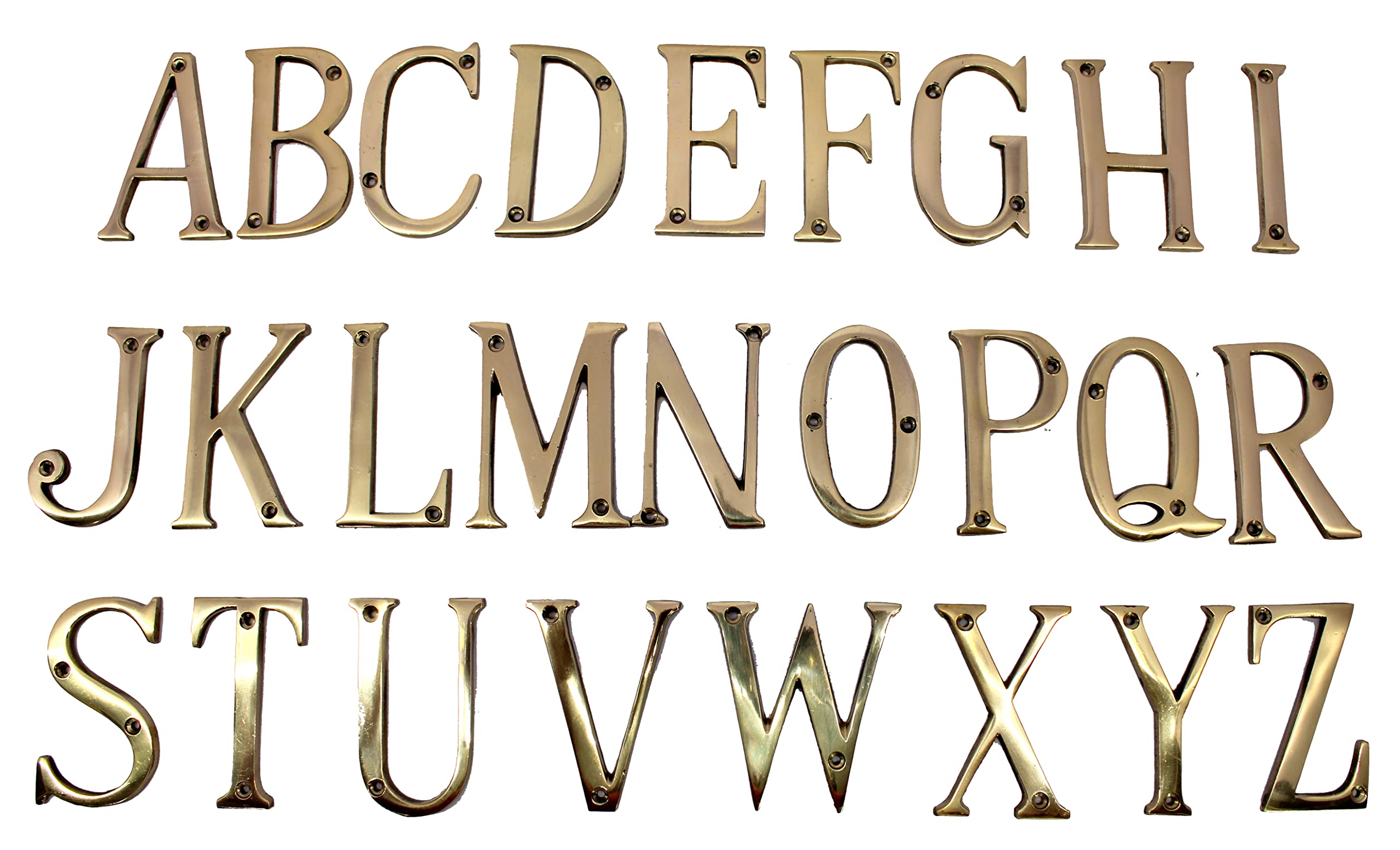 eSplanade - Brass House Hotel Door Name Alphabets - Wall Door Plaque Letter Alphabet - 3" Inches - Golden ("A" Alphabet) — Amazon image 6