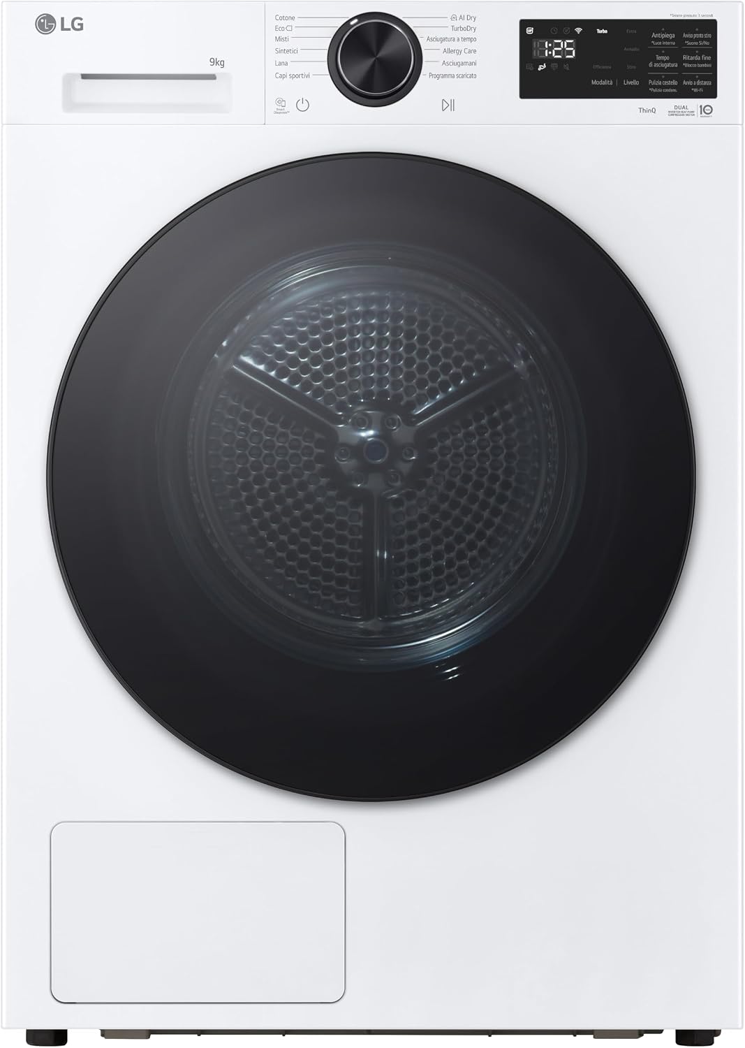 LG Asciugatrice Intelligente AI Dry 9 kg, Classe B - RNX59TLBAI