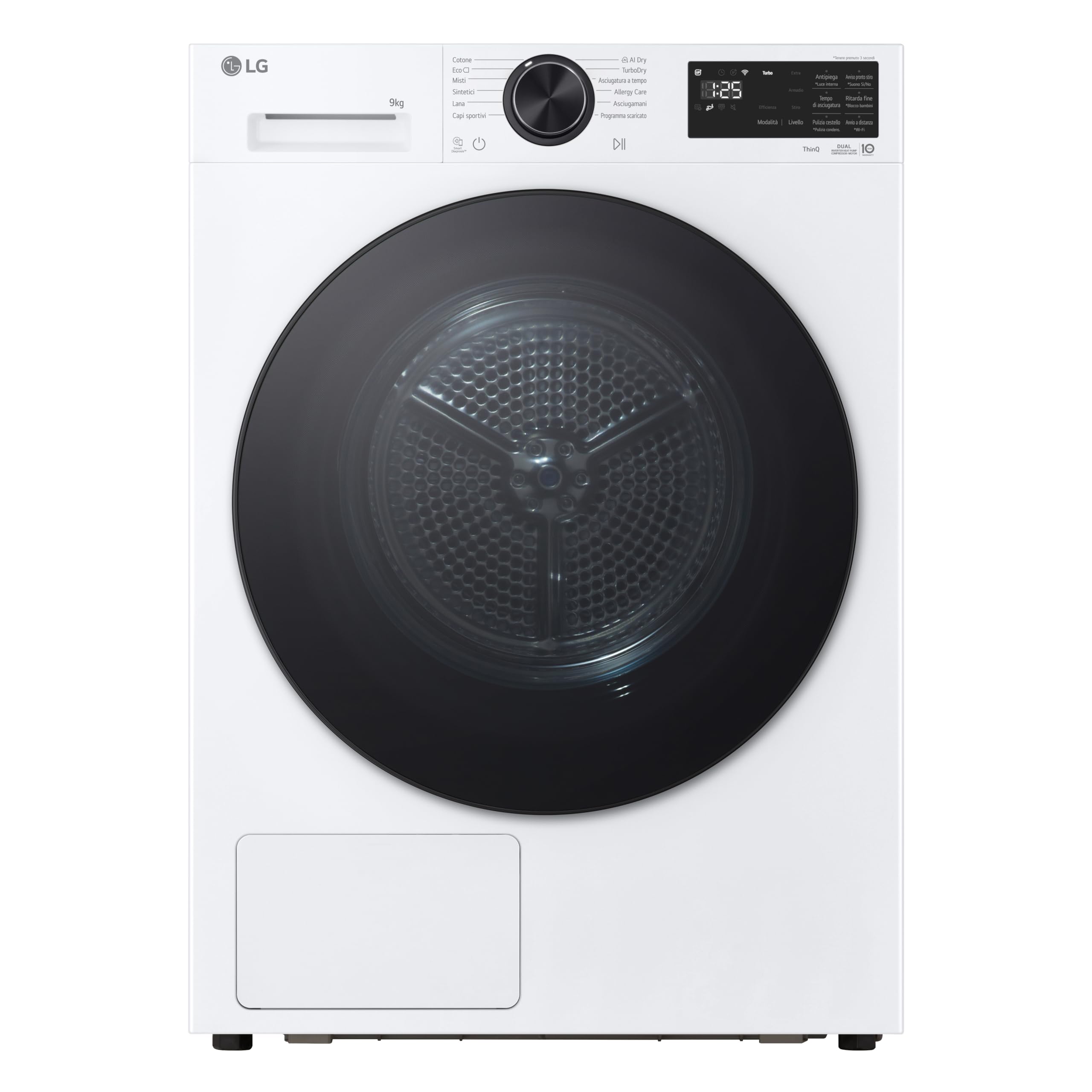 LG Asciugatrice Intelligente AI Dry 9 kg, Classe B - RNX59TLBAI