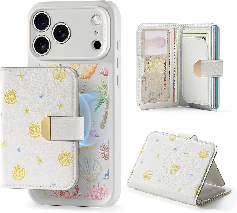 ESR for iPhone 17 Pro MagSafe Case Bundle with MagSafe Wallet Stand, RFID Blocking with MagSafe Ring, Coastal Summer
