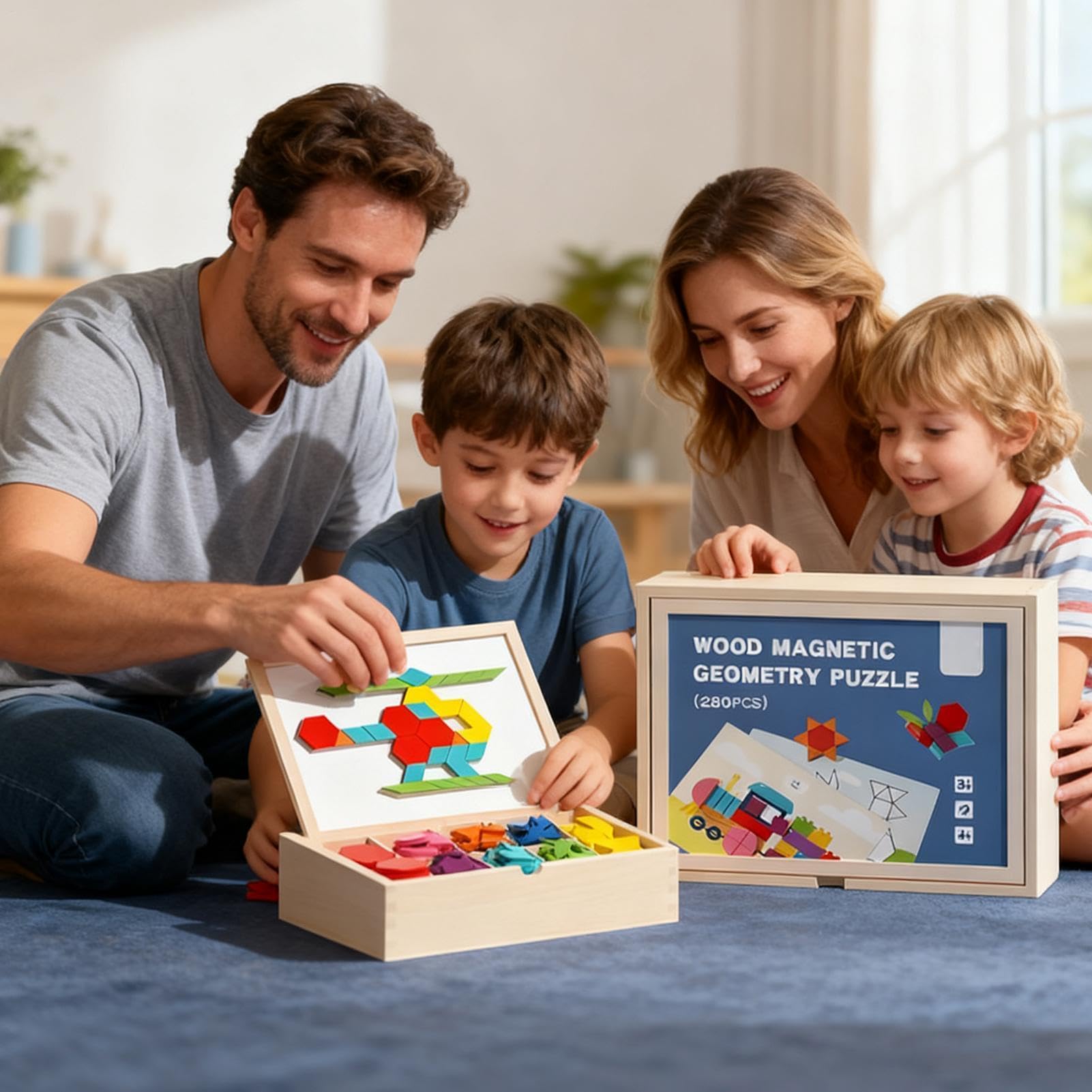 Bloques De Juguete Educativo STEM Interactivo Magnético De Madera | Juego De Ingenio Tangram Y Para Adolescentes Jóvenes Niños Y Niñas En Casa Viajes Y Escuelas