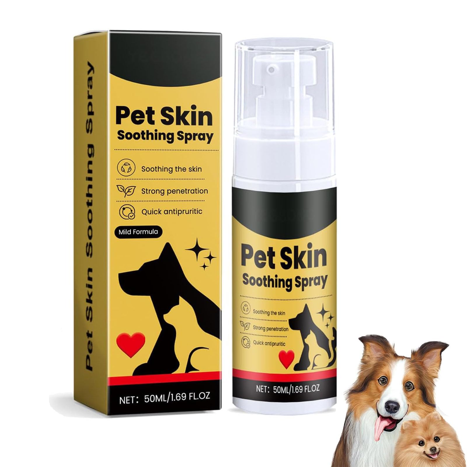Zoomie Spray for Dogs,Pet Skin Treatment Spray,Dogs Skin Repair Spray,Itch Relief Sprays & Hot Spot Treatment,Nature Soothing Solution for Itchy Skin,Helps Alleviate Allergies Dry Itchy Skin (3)